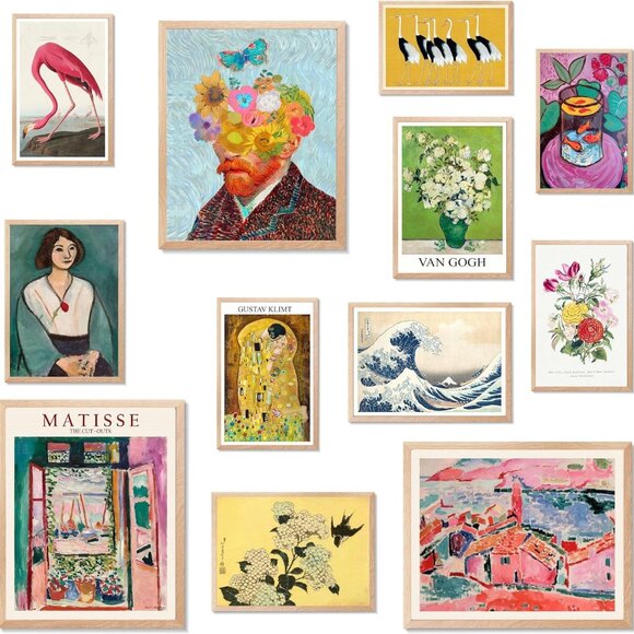 12 Pcs Eclectic Wall Decor, Eclectic Home Decor, Maximalist Decor, Vintage Wall - Picture 1 of 7